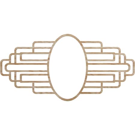 Ekena Millwork Elizabeth Wood Fretwork Prcd Ceiling Medallion, Red Oak, 20"W x 10"H x 5 1/2"IW x 9 1/2"IH x 3/8"T CMWP20X10X0375EBRO